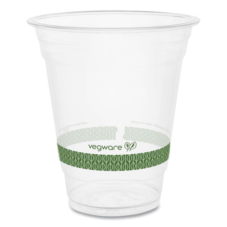 VEGWARE 96-Series Cold Cup, 12 oz, Plastic, Clear/Green, 1,000/Carton (VEGR360YG)
