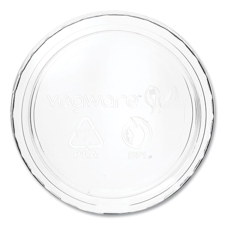 VEGWARE Portion Pot Lids, Fits Vegware 2 oz to 4 oz Portion Pots, Plastic, Clear, 2,000/Carton (VEGCF736)