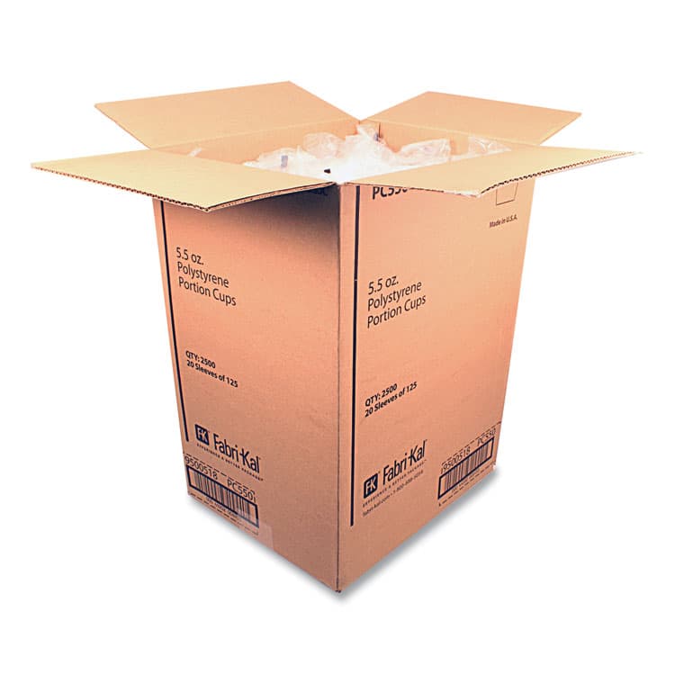 FABRI-KAL Portion Cups, 5.5 oz, Plastic, Translucent, 125/Sleeve, 20 Sleeve/Carton (FABPC550) thumbnail 4