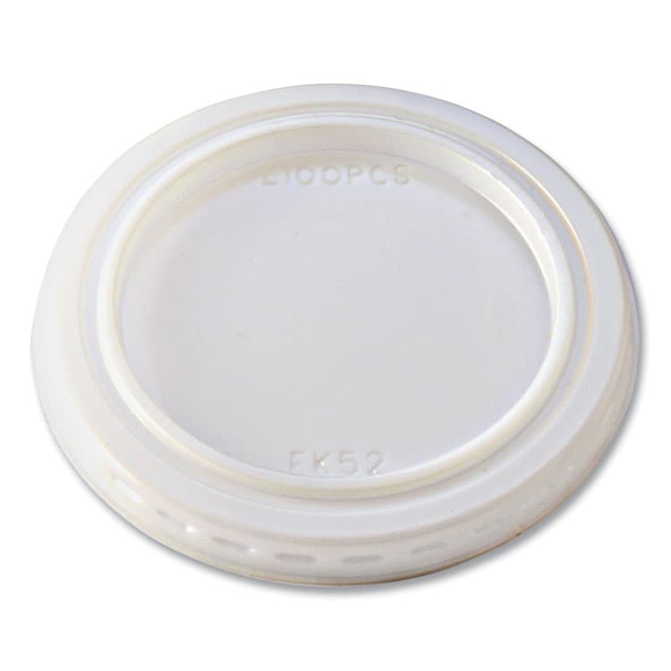 FABRI-KAL Portion Cup Lids, Fits 1 oz Squat Portion Cups, Plastic, Clear, 125/Sleeve, 20 Sleeves/Carton (FABL100PCS)
