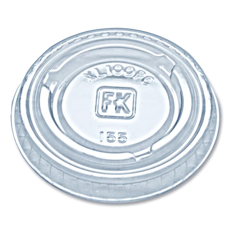 FABRI-KAL Portion Cup Lids, Fits 0.75 oz to 1 oz Portion Cups, Plastic, Clear, 2,500/Carton (FABXL100PC)