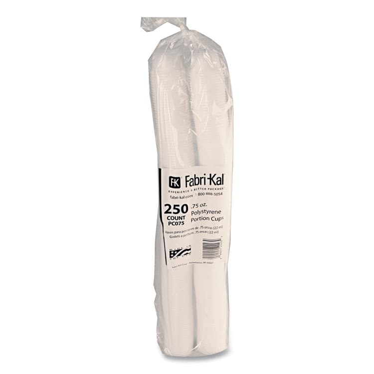 FABRI-KAL Portion Cups, 0.75 oz, Plastic, Translucent, 125/Sleeve, 20 Sleeve/Carton (FABPC075) thumbnail 3