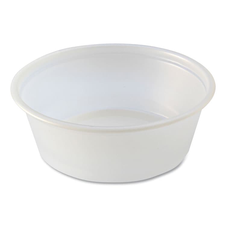 FABRI-KAL Portion Cups, Squat, 1.5 oz, Plastic, Translucent, 125/Sleeve, 20 Sleeve/Carton (FABPC150S)