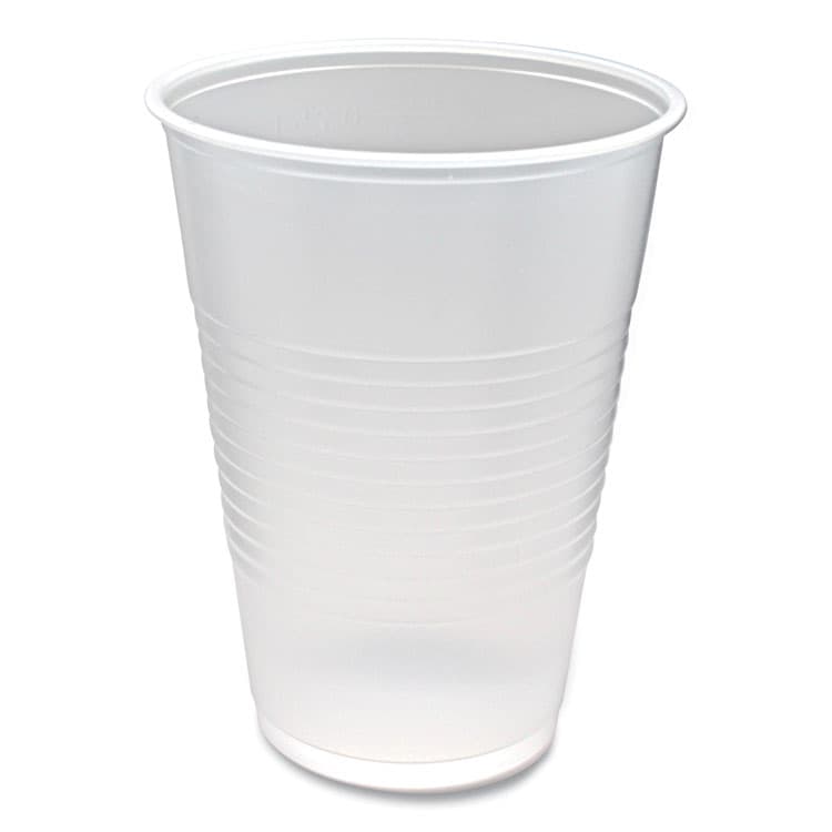 FABRI-KAL RK Ribbed Cold Drink Cups, 10 oz, Plastic, Clear, 100/Sleeve, 25 Sleeves/Carton (FABRK10)