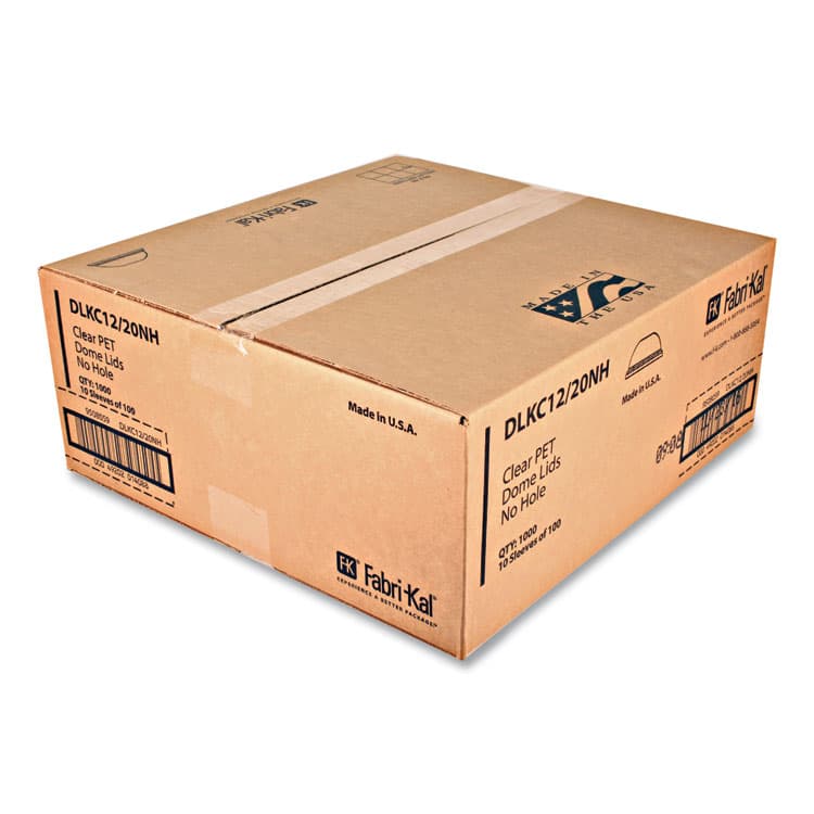 FABRI-KAL Kal-Clear/Nexclear Drink Cup Lids, Dome Lid with 1" Hole, Fits 12 oz to 20 oz Cold Cups, Plastic, Clear, 1,000/Carton (FABDLKC1220) thumbnail 2