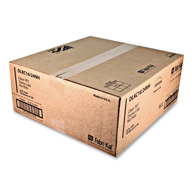 FABRI-KAL Kal-Clear/Nexclear Drink Cup Lids, Dome Lid with 1" Hole, Fits 5 oz to 24 oz Cold Cups, Plastic, Clear, 1,000/Carton (FABDLKC1624) thumbnail 2