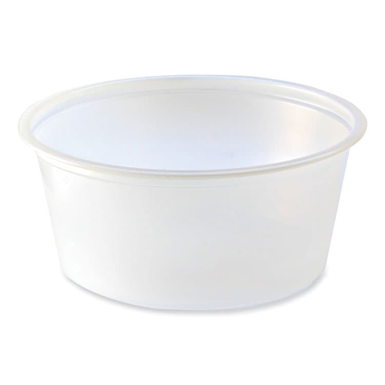 FABRI-KAL Portion Cups, 3.25 oz, Plastic, Translucent, 125/Sleeve, 20 Sleeve/Carton (FABPC325)