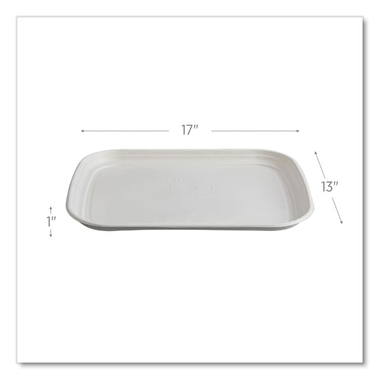 ECO-PRODUCTS,INC. Regalia Renewable Sugarcane Tray, 13 x 17 x 1.3, White, 100/Carton (ECOEPSCTR1317) thumbnail 3