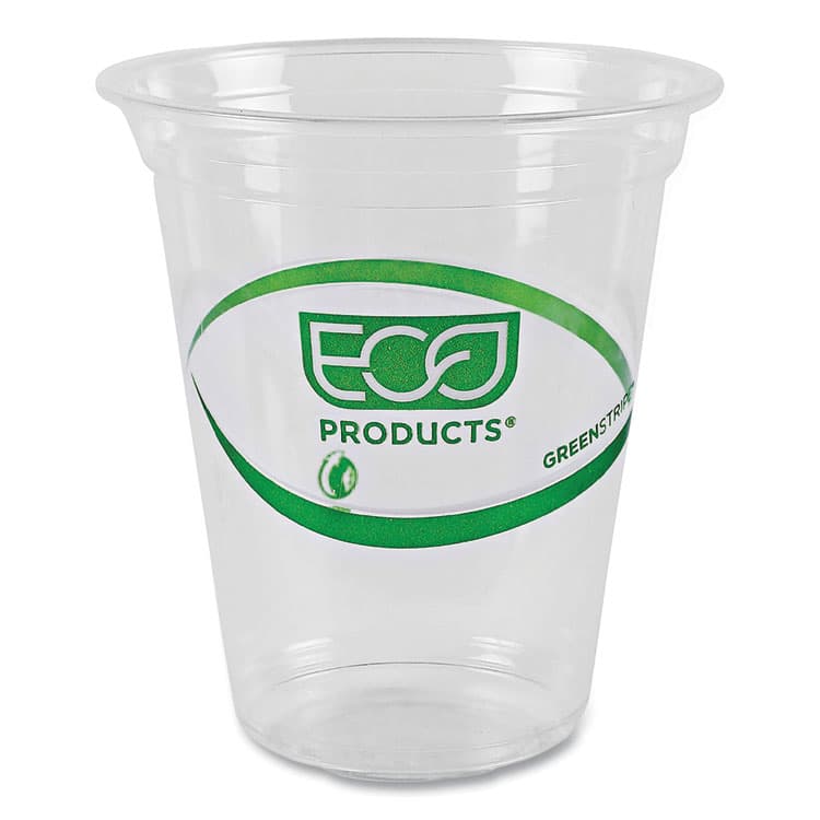 ECO-PRODUCTS,INC. GreenStripe Renewable and Compostable Cold Cups, 16 oz, Plastic, Clear, 50/Pack, 20 Packs/Carton (ECOEPCC16GS)
