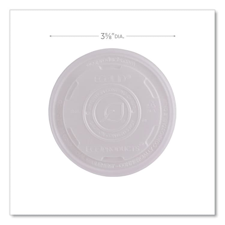 ECO-PRODUCTS,INC. World Art PLA-Laminated Soup Container Lids, Fits 8 oz, Translucent, Plastic, 50/Pack, 20 Packs/Carton (ECOEPECOLIDSPS) thumbnail 3