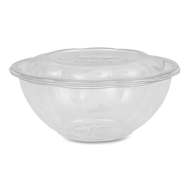ECO-PRODUCTS,INC. Renewable and Compostable Salad Bowls with Lids, 24 oz, Clear, Plastic, 50/Pack, 3 Packs/Carton (ECOEPSB24)