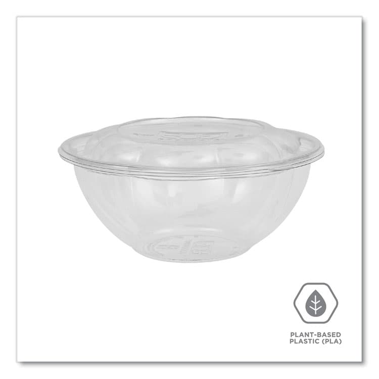 ECO-PRODUCTS,INC. Renewable and Compostable Salad Bowls with Lids, 24 oz, Clear, Plastic, 50/Pack, 3 Packs/Carton (ECOEPSB24) thumbnail 4