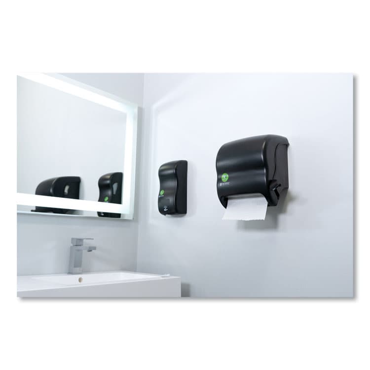 CFS BRANDS ecoLogic Rely Manual Foam Soap and Sanitizer Dispenser, 900 mL, 5,5 x 4,5 x 9.25, Black (SJMSF900REBK) thumbnail 2