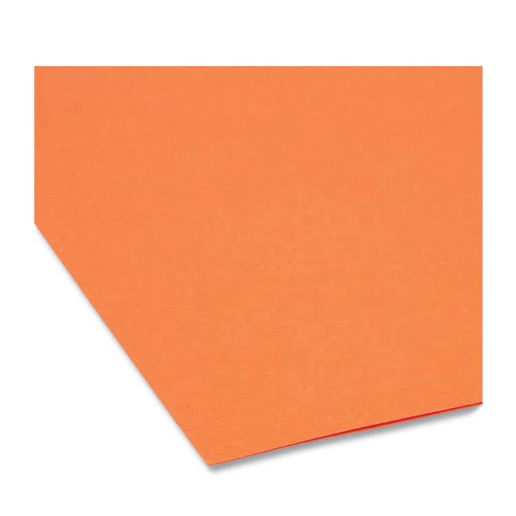 SMEAD MANUFACTURING CO. Colored File Folders, 1/3-Cut Tabs: Assorted, Letter Size, 0.75" Expansion, Orange, 100/Box (SMD12543) thumbnail 4
