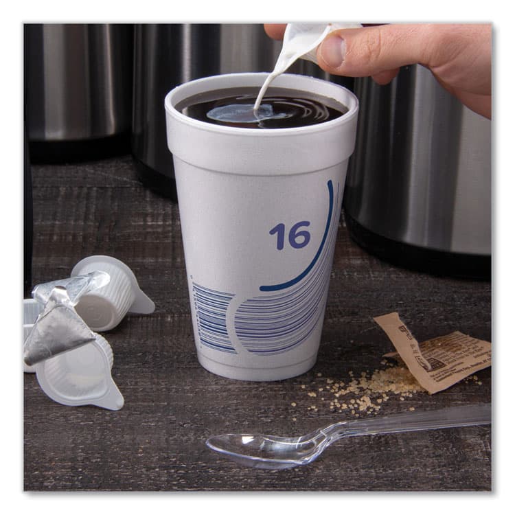 DART Breeze Hot/Cold Insulated Foam Drinking Cups, 16 oz, Purple/White/Blue, 1,000/Carton (DCC16J16B) thumbnail 3