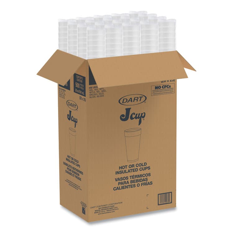 DART Breeze Hot/Cold Insulated Foam Drinking Cups, 20 oz, Red/White/Blue, 500/Carton (DCC20J16B) thumbnail 2