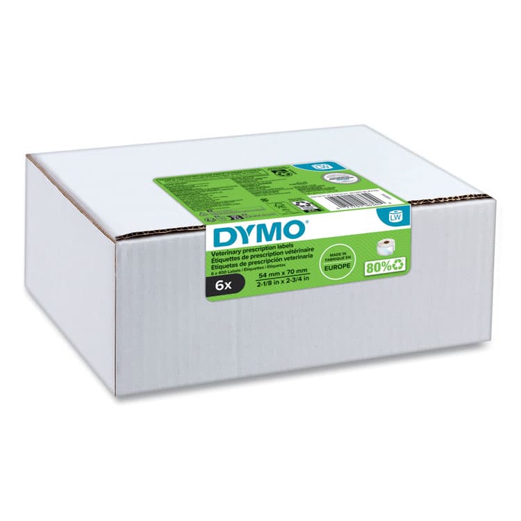 DYMO Veterinary Prescription Labels for LabelWriter Label Printers, 2.12 x 2.75, Black/White, 400 Labels/Roll, 6 Rolls/Pack (DYM2187328) thumbnail 2