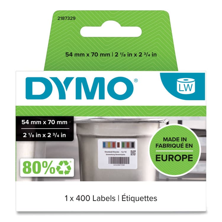 DYMO Days of the Week Barcode Labels for LabelWriter Label Printers, 2.75 x 2.12, Black/White, 400 Labels/Roll (DYM2187329)
