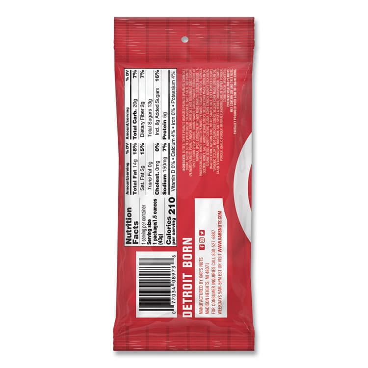 KAR'S NUTS Trail Mix, Sweet 'N Spicy Mix, 1.75 oz Packet, 24/Box (OFXSN08384) thumbnail 3