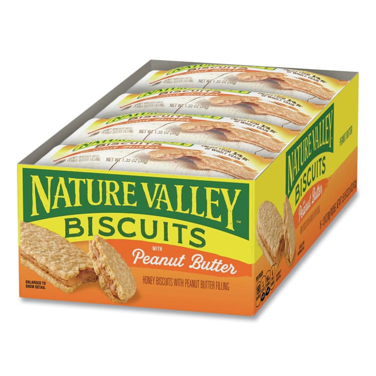 GENERAL MILLS Biscuits, Peanut Butter, 1.35 oz Packet, 16/Box (OFXSN47878)