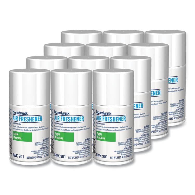 BOARDWALK Metered Air Freshener Refill, Apple Harvest Scent, 7 oz Aerosol Spray, 12/Carton (BWK901) thumbnail 3