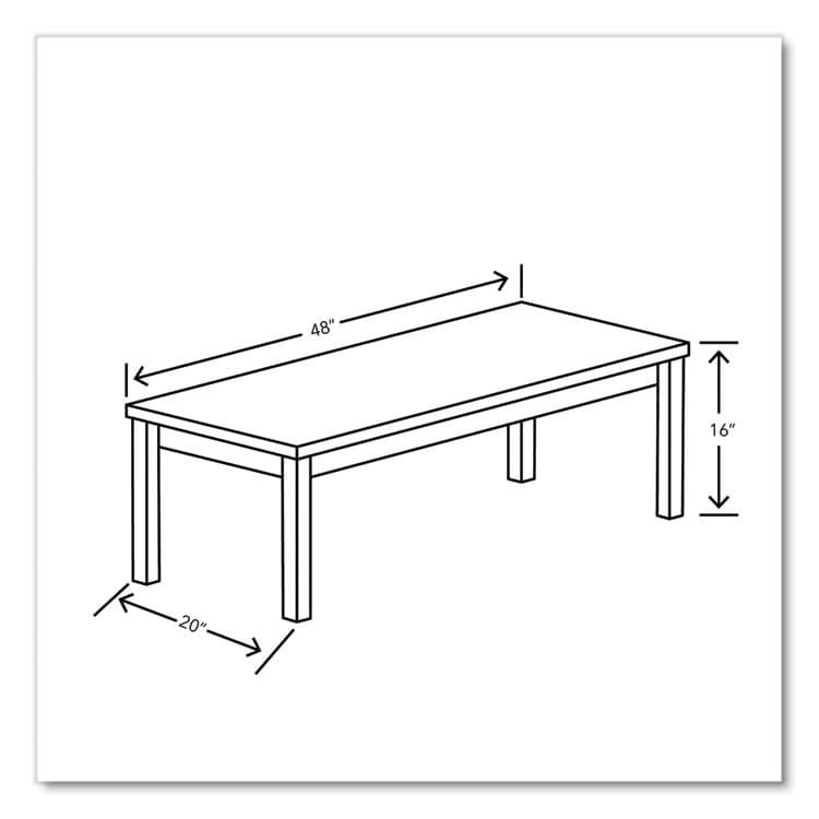 HON COMPANY 80000 Series Laminate Occasional Coffee Table, Rectangular, 48w x 20d x 16h, Pinnacle (HON80191PINC) thumbnail 4