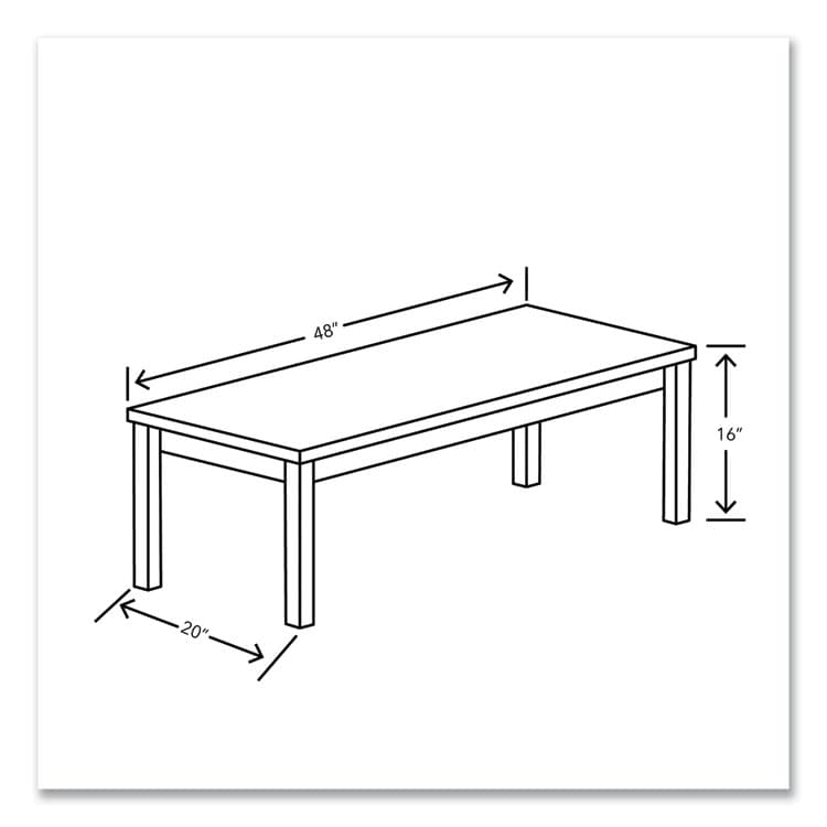 HON COMPANY 80000 Series Laminate Occasional Coffee Table, Rectangular, 48w x 20d x 16h, Kingswood Walnut (HON80191LKI1) thumbnail 4