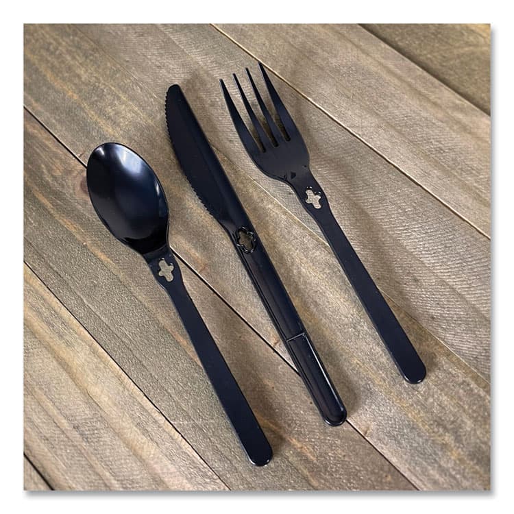 TEAM THREE GROUP Knife WeGo Polystyrene Utensils, Knife, Plastic, Black, 1,000/Carton (WEG54101102) thumbnail 3