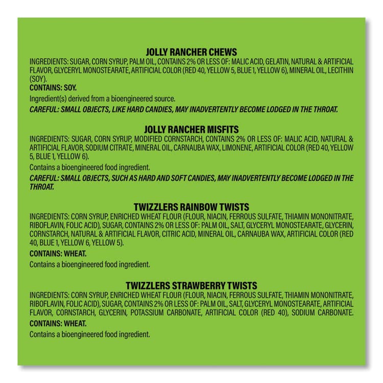 NATIONAL BRAND Twizzlers and Jolly Rancher Sweets Assortment Bulk Variety, Assorted Flavors, 260/Pack (GRR22002061) thumbnail 2