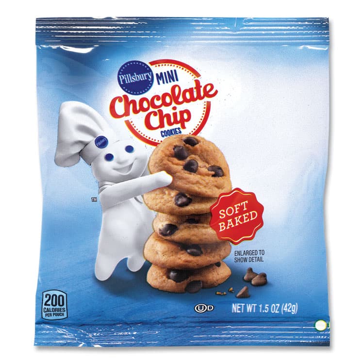 GENERAL MILLS Soft Baked Mini Chocolate Chip Cookies, 1.5 oz Pouch, 28/Pack (GRR22002056) thumbnail 3