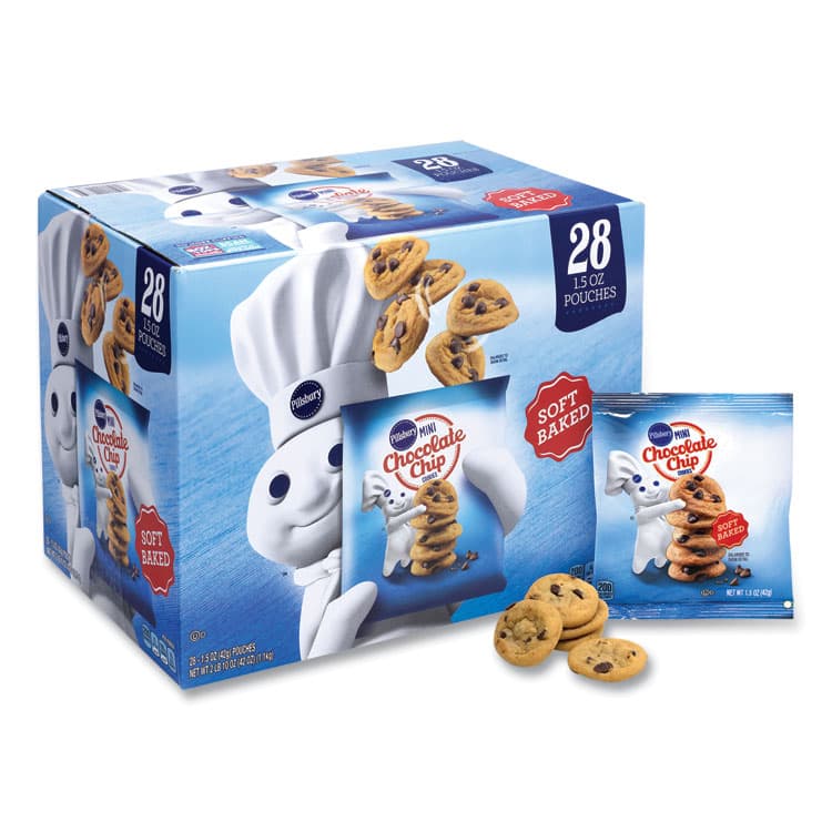 GENERAL MILLS Soft Baked Mini Chocolate Chip Cookies, 1.5 oz Pouch, 28/Pack (GRR22002056)