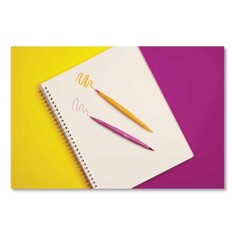SANFORD Flair Dual Porous Point Pen, Stick, Medium 0.7 mm Bullet, Pressure-Sensitive Brush, Assorted Ink and Barrel Colors, 16/Pack (PAP2181607) thumbnail 3