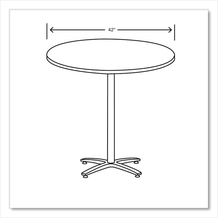 HON COMPANY Between Round Table Top, 42" Diameter, Silver Mesh (HONBTRND42NB9L) thumbnail 3