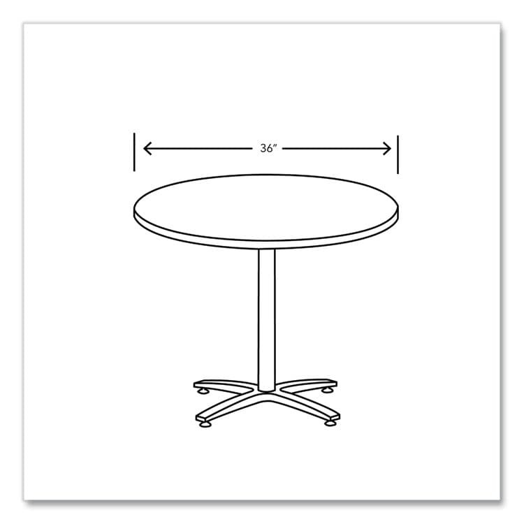HON COMPANY Between Round Table Top, 36" Diameter, Silver Mesh (HONBTRND36NB9L) thumbnail 4