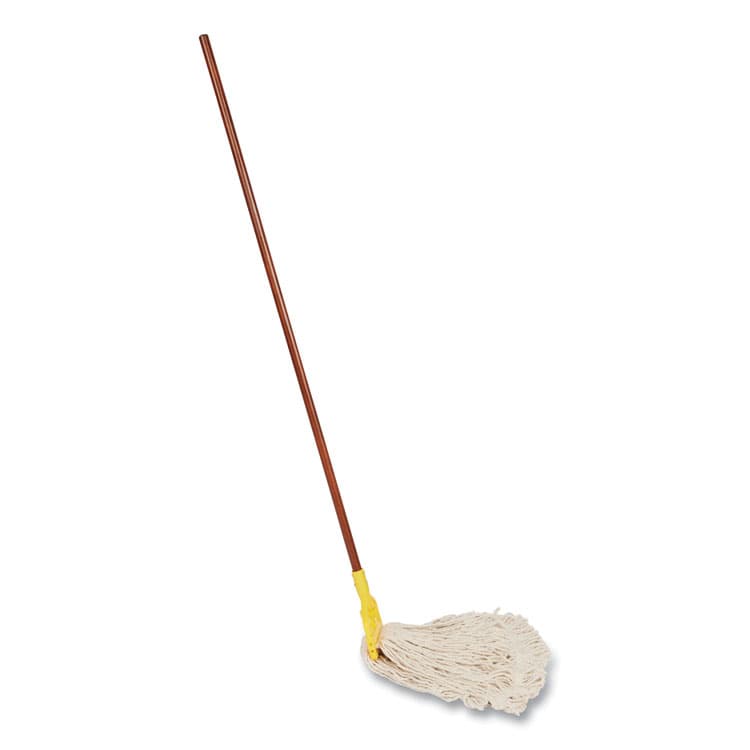 RUBBERMAID COMMERCIAL PROD. Cut-End Cotton Wet Mop Heads, Cotton/Plastic, White, 12/Carton (RCPFGF51800WH00) thumbnail 4