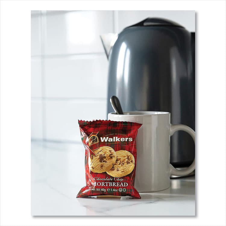WALKERS SHORTBREAD LTD. Shortbread Cookies, Chocolate Chip, 1.4 oz Pack, 2/Pack, 20 Packs/Box (OFX1537D) thumbnail 4