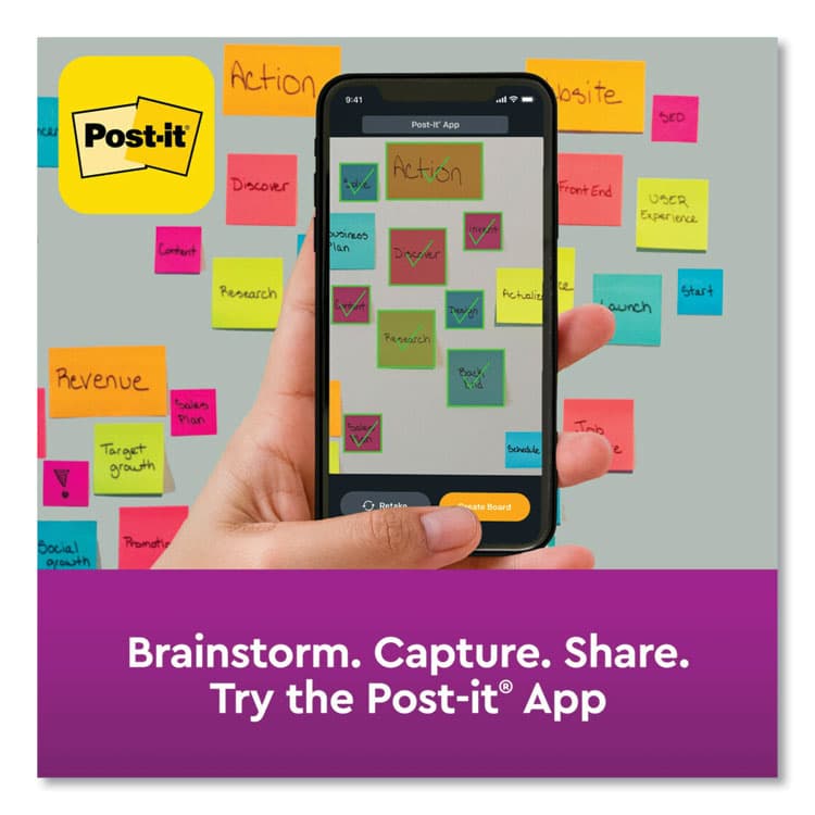 3M/COMMERCIAL TAPE DIV. Pop-up Notes Summer Joy Collection Colors, 3" x 3", Assorted Colors, 90 Sheets/Pad, 10 Pads/Pack (MMMR33010SSJOY) thumbnail 2