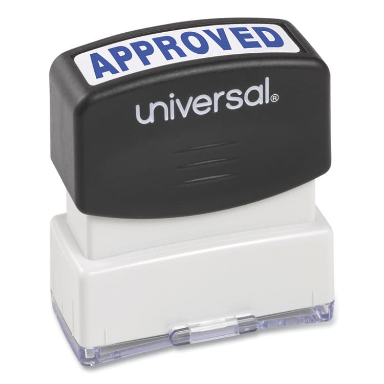 UNIVERSAL OFFICE PRODUCTS Message Stamp, APPROVED, Pre-Inked One-Color, Blue (UNV10043) thumbnail 3