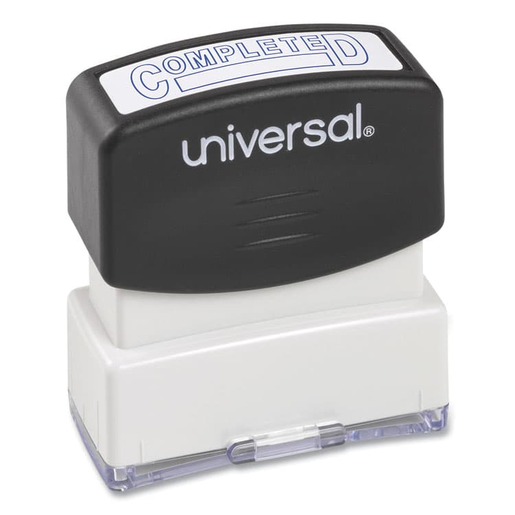 UNIVERSAL OFFICE PRODUCTS Message Stamp, COMPLETED, Pre-Inked One-Color, Blue Ink (UNV10044) thumbnail 2