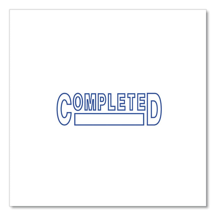 UNIVERSAL OFFICE PRODUCTS Message Stamp, COMPLETED, Pre-Inked One-Color, Blue Ink (UNV10044) thumbnail 3