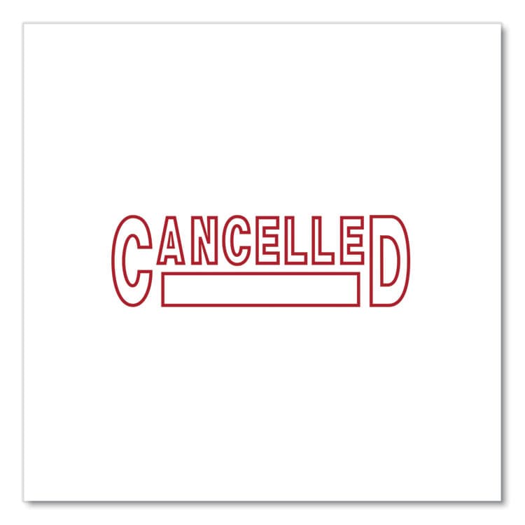 UNIVERSAL OFFICE PRODUCTS Message Stamp, CANCELLED, Pre-Inked One-Color, Red (UNV10045) thumbnail 3