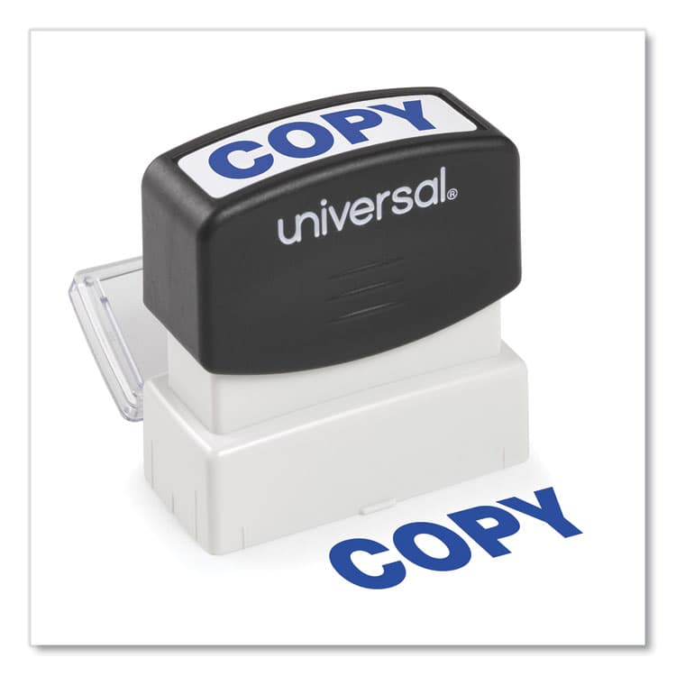 UNIVERSAL OFFICE PRODUCTS Message Stamp, COPY, Pre-Inked One-Color, Blue (UNV10047)