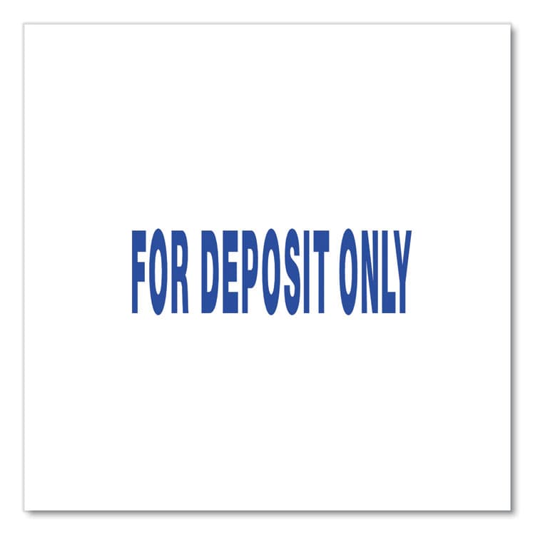 UNIVERSAL OFFICE PRODUCTS Message Stamp, for DEPOSIT ONLY, Pre-Inked One-Color, Blue (UNV10056) thumbnail 3
