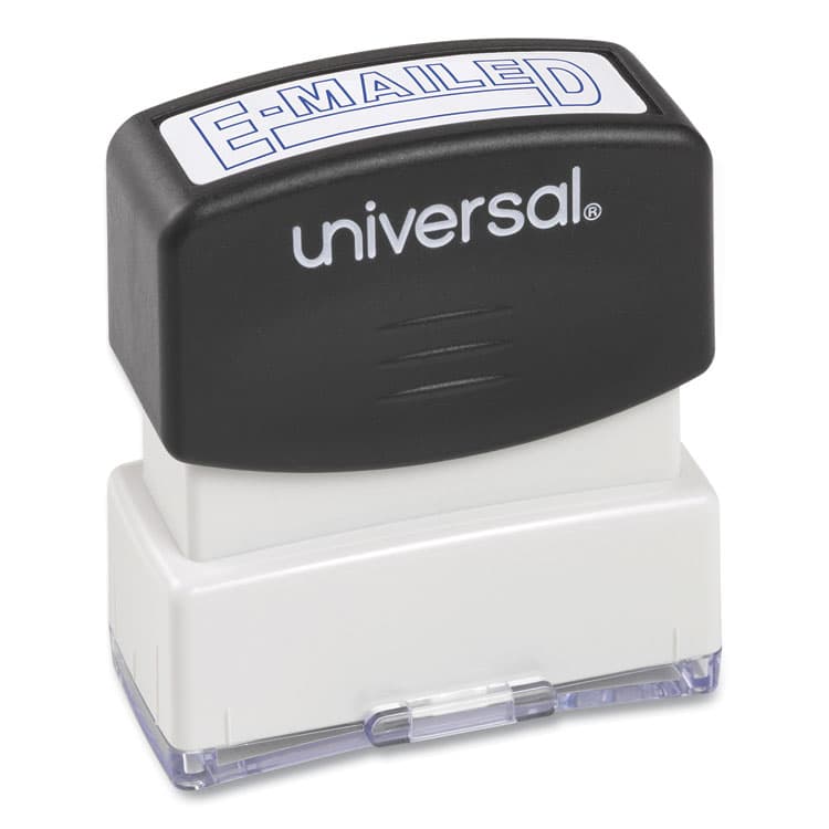 UNIVERSAL OFFICE PRODUCTS Message Stamp, E-MAILED, Pre-Inked One-Color, Blue (UNV10058) thumbnail 2