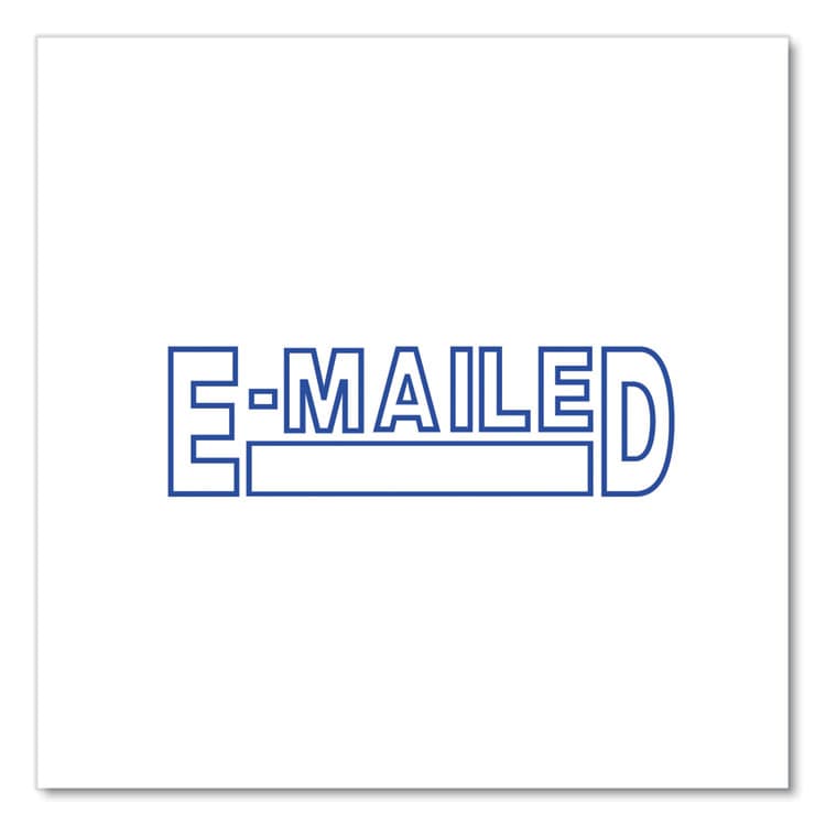 UNIVERSAL OFFICE PRODUCTS Message Stamp, E-MAILED, Pre-Inked One-Color, Blue (UNV10058) thumbnail 3