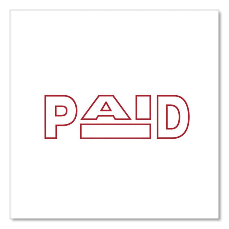 UNIVERSAL OFFICE PRODUCTS Message Stamp, PAID, Pre-Inked One-Color, Red (UNV10062) thumbnail 3