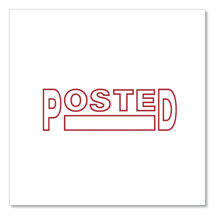 UNIVERSAL OFFICE PRODUCTS Message Stamp, POSTED, Pre-Inked One-Color, Red (UNV10065) thumbnail 3