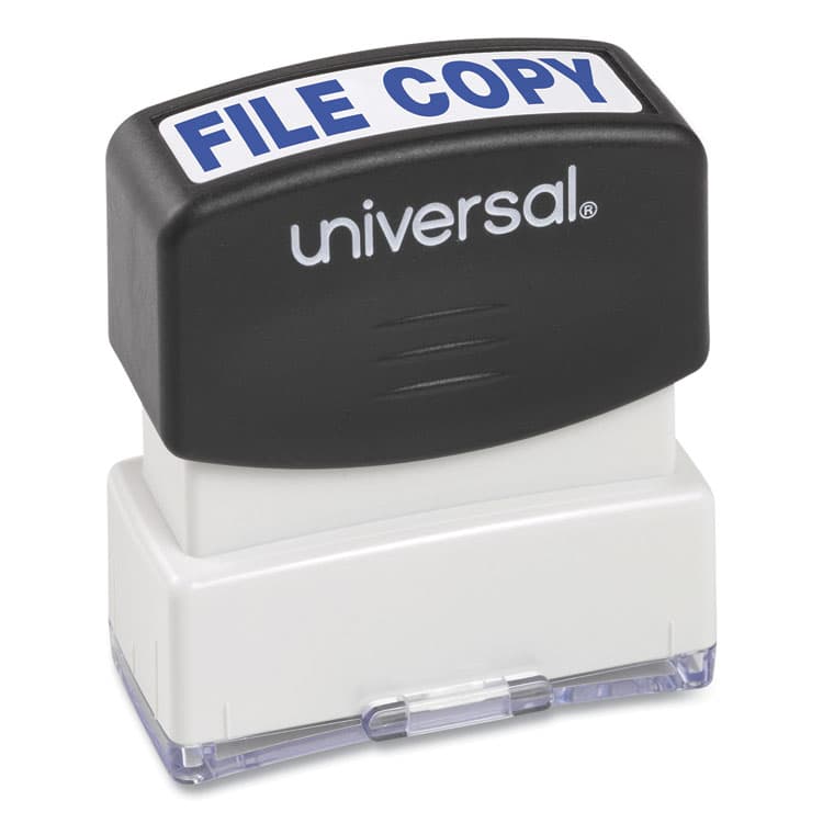UNIVERSAL OFFICE PRODUCTS Message Stamp, FILE COPY, Pre-Inked One-Color, Blue (UNV10104) thumbnail 2