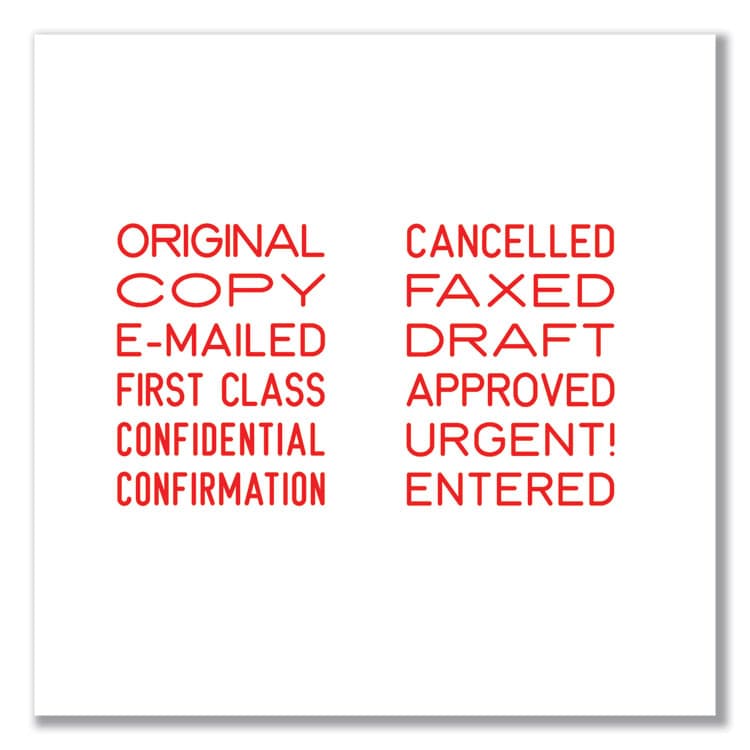 TRODAT Printy Self-Inking Stamp, 12 Selectable Messages, 1.25" x 0.38", Red (USSE4822) thumbnail 2