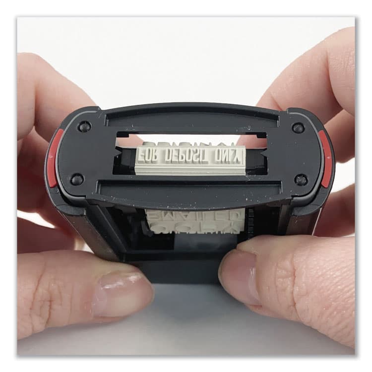 TRODAT Printy Self-Inking Stamp, 12 Selectable Messages, 1.25" x 0.38", Red (USSE4822) thumbnail 3